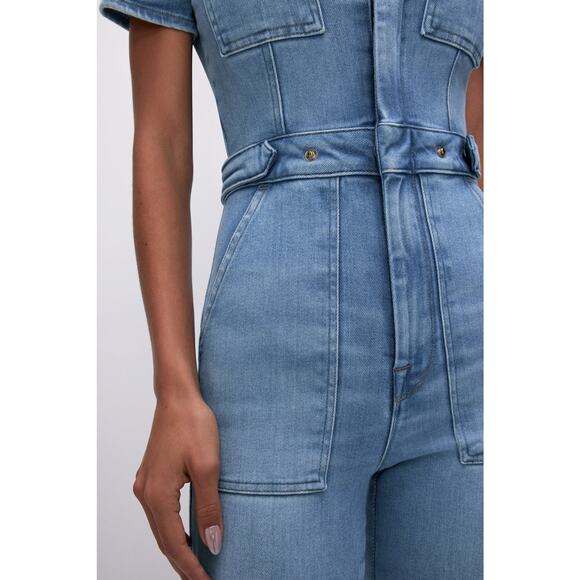 Good American Fit for Success Denim Jumpsuit Size S - Picture 5 of 10